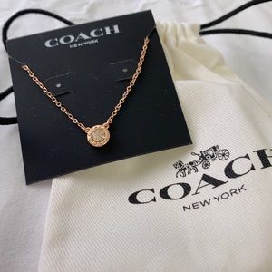 Coach rose gold necklace, NEVER WORN